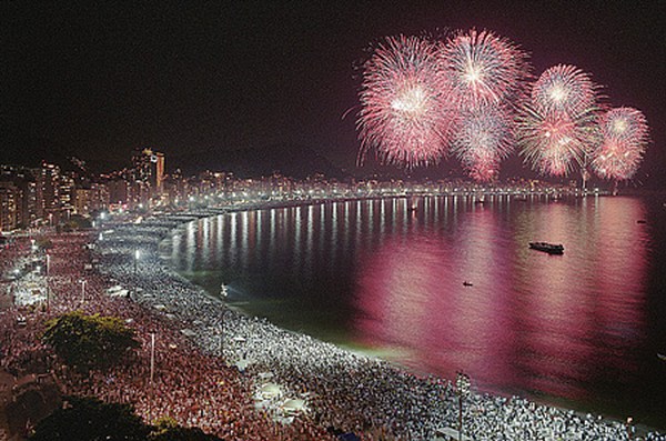 New Year in Rio de Janeiro in Brazil