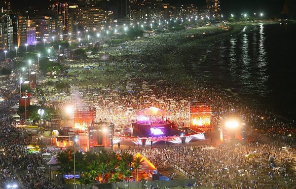 New Year in Rio de Janeiro in Brazil