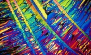 Alcohol drinks under microscope