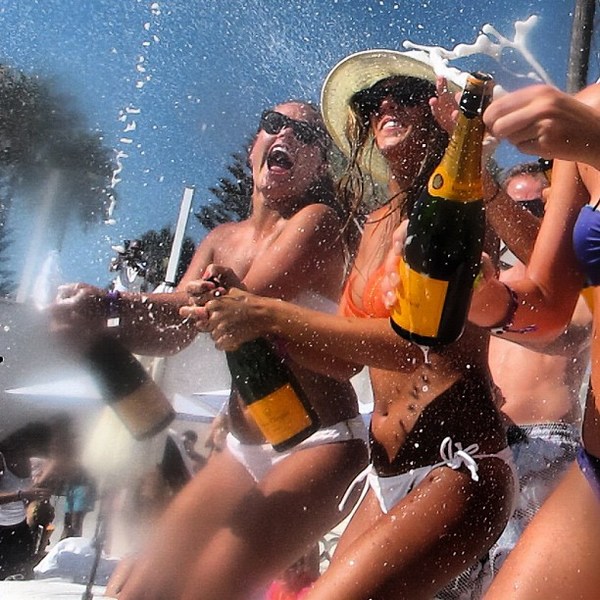 Champagne Spray in Marbella